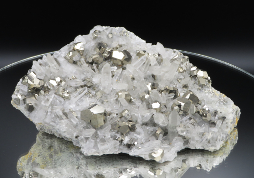 Pyrit mit Bergkristall 1A Qualität!, 1236g, Sumatra / Indonesien