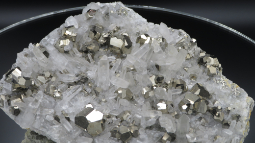 Pyrit mit Bergkristall 1A Qualität!, 1236g, Sumatra / Indonesien