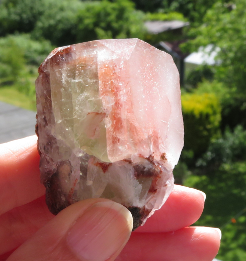 Multicolor Apophylit Phantom-Einzelkristall 53g , Jamthi / Indien!