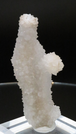 Blumen für die Braut! Quarz auf botryoidaler Chalcedon-Stalaktitenformation, Chandwad / Indien