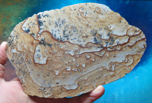 Landschafts-Jaspis mit Dendriten 645g, Süd-Sumatra/ Indonesien