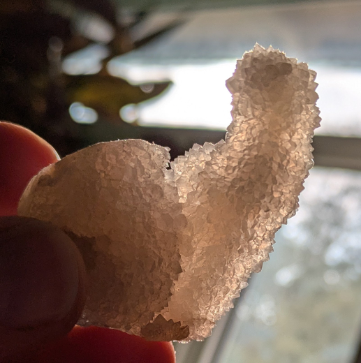 Quarz auf botryoidaler Chalcedon-Stalaktitenformation, Chandwad / Indien