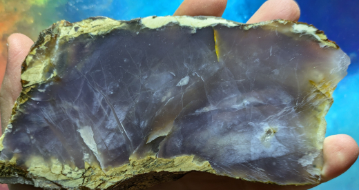 Chalcedon-Achat violettblau 492g, Sumatra / Indonesien