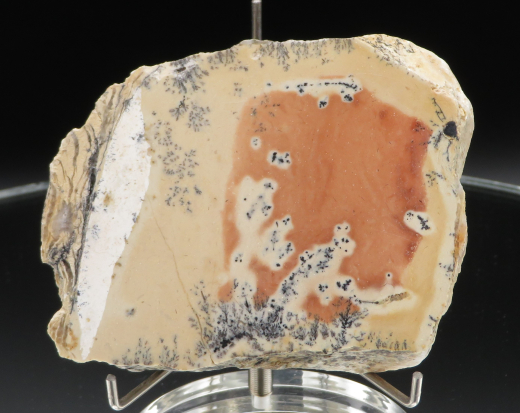 Farbklecks-Jaspis (orange) mit Dendriten 200g, Tangkuban / Indonesien