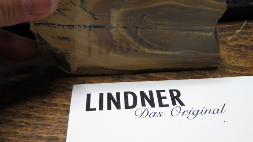 Landschaftsmarmor - Plattenkalk mit Dendriten, 338g, Solnhofen / Deutschland