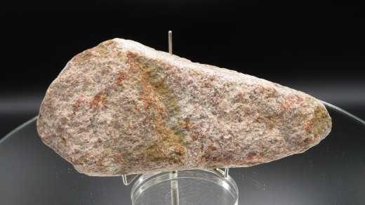 Fleischroter Orthoklas in Gneis, Endstück poliert, 348g, Deutschland