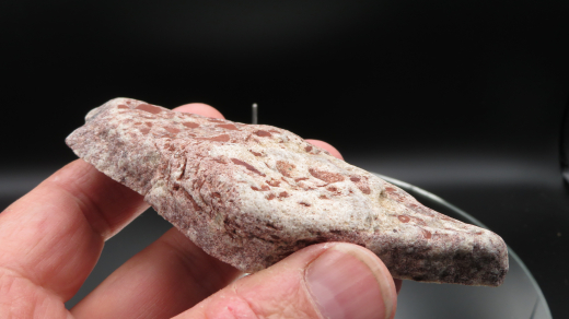 Seltene Sandsteinvariante, Endstück poliert 124g, Ostsee/Deutschland