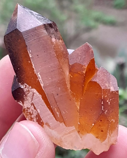 Bergkristall, Quarz, mit Limonit / Pakistan