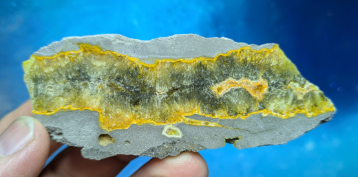 Realgar-Calcit Eclipse Bumblebee-Jaspis (3), Jawa/Indonesien