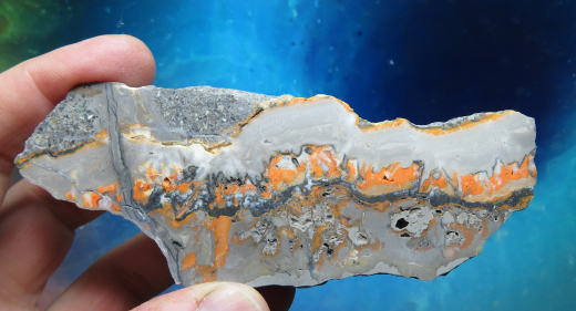 Realgar-Calcit Eclipse Bumblebee-Jaspis (3), Jawa/Indonesien