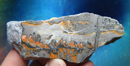 Realgar-Calcit Eclipse Bumblebee-Jaspis (3), Jawa/Indonesien