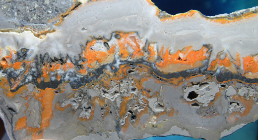 Realgar-Calcit Eclipse Bumblebee-Jaspis (3), Jawa/Indonesien