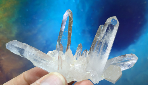 Glasklare Bergkristallstufe aus Kolumbien (1), Spitzenqualität!!!