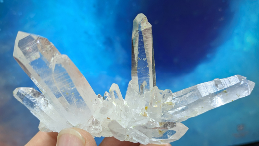 Glasklare Bergkristallstufe aus Kolumbien (1), Spitzenqualität!!!