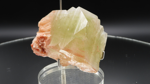 Großer Fluorapophylit Einzelkristall mit Stilbit 140g , Jamthi / Indien!