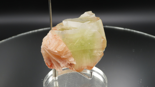 Großer Fluorapophylit Einzelkristall mit Stilbit 140g , Jamthi / Indien!