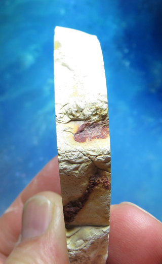 Jaspis Scheibe poliert, spektakuläre Zeichnung! Sumatra / Indonesien