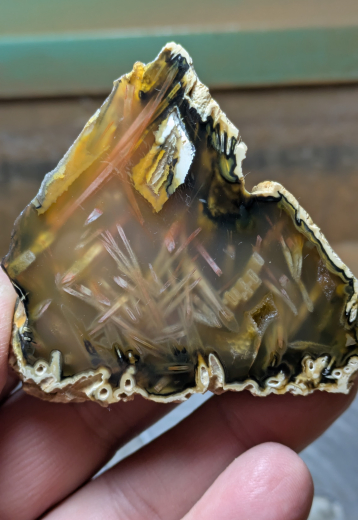 Skolezit-Achat 130g, Sumatra / Indonesien