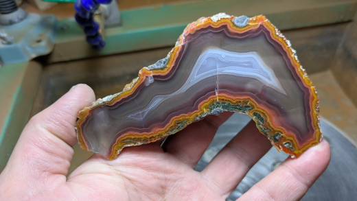 Achat Endstück 135 x 75 mm, Kerrouchen, Marokko