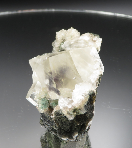 Großer Calcitkristall mit Inkluse wie Fellauf Matrix, Puna / Indien