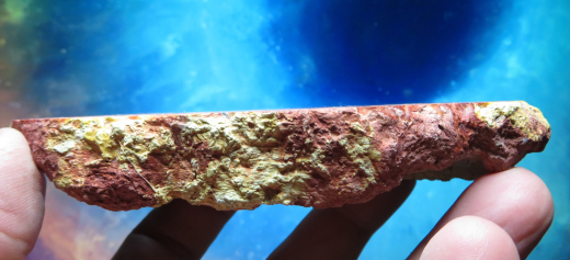 Jaspis Endstück poliert, spektakuläre Zeichnung! 234g, Sumatra / Indonesien