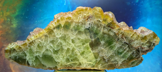 Große Fluorit Scheibe, poliert, 957g!, Wölsendorf / Deutschland!