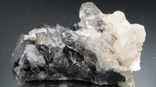 Quarz auf Sphalerit, Shuikoushan - Hunan / China