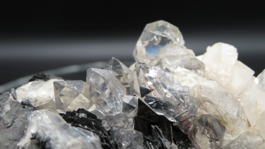 Quarz auf Sphalerit, Shuikoushan - Hunan / China