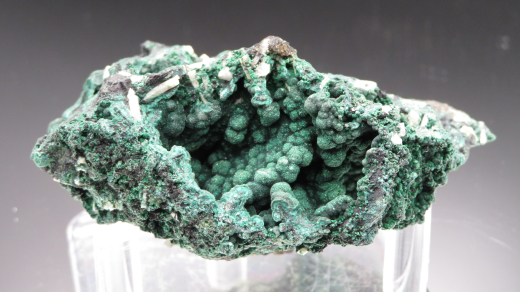 Drusiger Malachit mit Quarz, 160g, Zaire