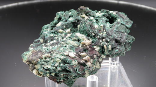 Drusiger Malachit mit Quarz, 160g, Zaire