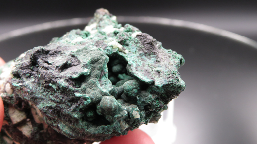 Drusiger Malachit mit Quarz, 160g, Zaire