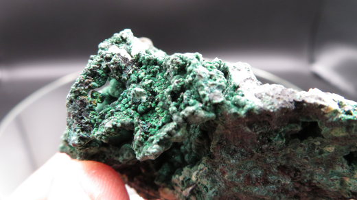 Drusiger Malachit mit Quarz, 160g, Zaire