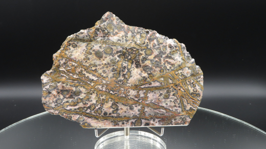 Rhyolith Leopardenjaspis Endstück, 390g, Mexiko