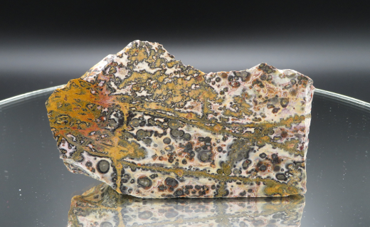 Rhyolith Leopardenjaspis Endstück, 229g, Mexiko