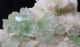 Grüner Fluorapophylit auf weißem Stilbit 1600g , Rahuri / Indien