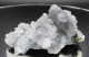 Glasklare Apophylit-Doppelender auf blaugrauem Chalcedon-Stalaktiten , Nashik /Indien