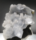 Glasklare Apophylit-Doppelender auf blaugrauem Chalcedon-Stalaktiten , Nashik /Indien