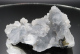 Glasklare Apophylit-Doppelender auf blaugrauem Chalcedon-Stalaktiten , Nashik /Indien