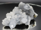 Glasklare Apophylit-Doppelender auf blaugrauem Chalcedon-Stalaktiten , Nashik /Indien