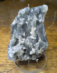 Schwarzgraue Chalcedon-Stalaktiten 135g , Nashik /Indien