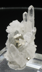 Pyrit mit Bergkristall Kleinstufe, Sumatra / Indonesien