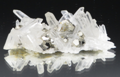 Pyrit mit Bergkristall Kleinstufe, Sumatra / Indonesien