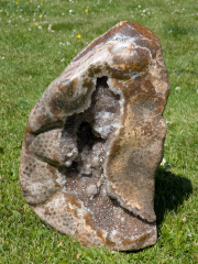 Versteinerte Koralle mit Quarz-Druse!, poliert, 17Kg !!!, Indonesien