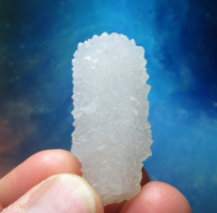 Quarz auf Schwalbenschwanz-Selenit!!!, Chandwad / Indien