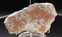 Farbklecks-Jaspis (orange) mit Dendriten 205g, Tangkuban / Indonesien