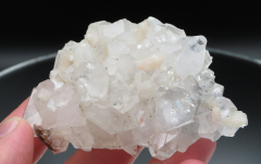 Glänzend klare Apophylit-Stufe mit Stilbit + Powellit! Jalgaon / Indien