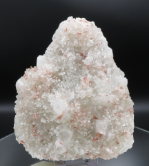 Museumsstufe roter Heulandit + weißer Prehnit auf Apophylit, 1752g, Puna /Indien