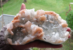 Apophyllit mit Stilbit, 867g, Jalgaon / Indien