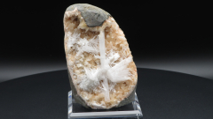 Skolezit auf Heulandit in Kleindruse, 55x80x45 mm, Jalgaon / Indien